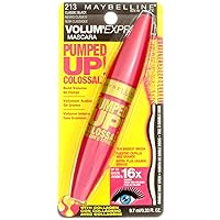 Volum' Express Pumped Up Colossal Mascara, Washable Formula Infused with Collagen for Up To 16x Lash Volume, Classic Black, 1 Count