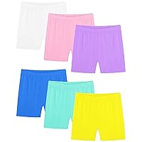 Resinta 6 Pack Girls Bike Shorts Cartwheel Shorts for Girls Toddler Under Dress Dance Short Kids Biker Shorts Multicolor