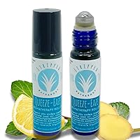 QUEAZE EAZE Essential Oil Roll On (12ml) | Nausea and Motion Sickness Aromatherapy Blend for Upset Stomach & Digestive Support, Natural Relief, Stocking Stuffer Gift Idea