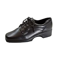 Cherie Women's Wide Width Leather Lace-Up Oxford Shoes