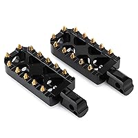 Foot Pegs For Harley Softail 2018-2022 Motorcycle Front Rear Footrests Pedals Fat Boy Street Bob FXDR Low Rider S Breakout Pegs Footrest (Color : Gloden Rear)