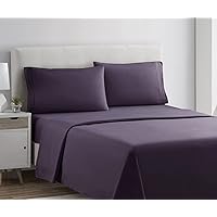 Queen Sheets Set, Deep Pocket Bed Sheets for Queen Size Bed - 4 Piece Queen Size Sheets, Extra Soft Bedding Sheets & Pillowcases, Purple Eggplant Sheets Queen