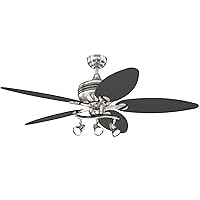 Westinghouse 7223100 Xavier II Indoor Ceiling Fan with Light, 52 Inch, Brushed Nickel
