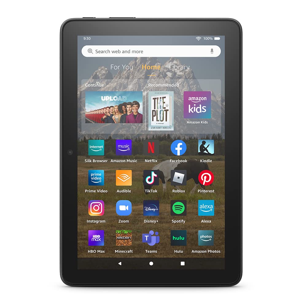 Amazon Fire HD 8 tablet, your gateway to entertainment, 8” HD display, hexa-core processor, 2GB RAM, 13-hr battery, (2022 release), 32 GB, Black