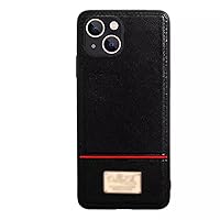 iPhone 15 Pro Max/15 Pro/15 Plus/15 Ultra Slim Luxury Business Leather Case with Hidden Card Slot (15 Pro'',Black)