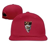 Unisex Fashion Plain Adjustable California Bear Flag Republic Caps Sun Hats Cool Baseball Caps Red