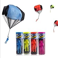 4Pcs Tangle Free Hand Throw Mini Soldier Parachute Toy for Kids Childrens Outdoor Sports