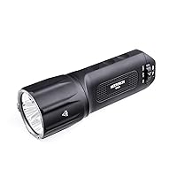 NEXTORCH TA31 Tactical Search Flashlight, 10000 Lumens Ultra-Bright Rechargeable Compact Flashlight with 5 Modes & Strobe & Ceramic Bead Broken Window, for Tactical Search Use
