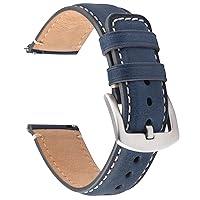 Fullmosa Watch Bands,18mm 19mm 20mm 22mm 24mm Quick Release Leather Watch Band Strap - Burnished Leather Watch Band Vintage Wristband