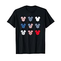 Disney Mickey And Friends 4th Of July Red White & Blue Ears T-Shirt