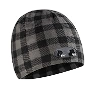 POWERCAP LED Beanie Cap 35/55 Ultra-Bright Hands Free LED Lighted Battery Powered Headlamp Hat Gifts for Dad Father Men Husband - One Size - Plaid Grey & White