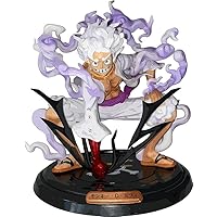 MASEKE One Piece Luffy Gear 5 Figure Anime Collection Model Doll Toy  Decoration Gift (White)