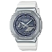 G-Shock Men's Metal Collection Watch, GM2100WS-7A, White