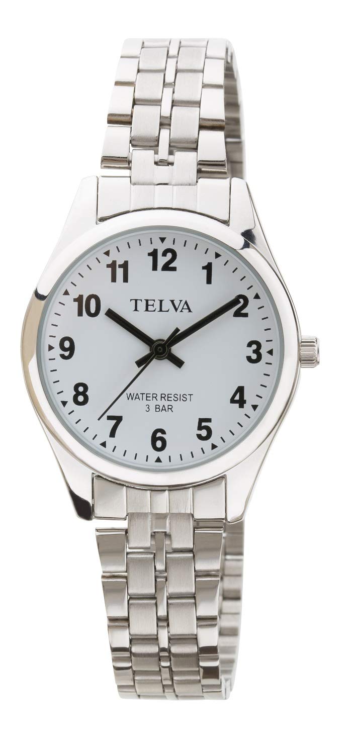 Klepher TE-AL148-WTS Women's Analog Waterproof Metal Band Wrist Watch, Silver, Dial color - white, Wristwatch Daily Water Resistant Bracelet Casual