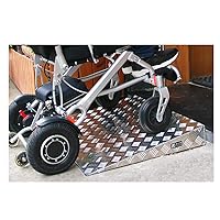 - High-Strength Aluminum Alloy Entry Ramp, 72 cm Long, 4-10Cm Height Threshold Ramp for Wheelchairs, Mobility Scooters, and Wheelchair Angled Entry Mat/72X32X4Cm (28.35X12.6X1.57Inch)