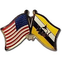 AES Wholesale Pack of 50 USA American & Brunei Country Flag Bike Hat Cap lapel Pin