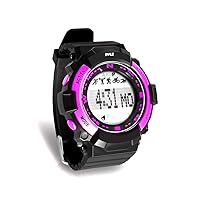 Pyle PSPTR19PN Digital Multifunction Sports Wrist Watch - Smart Fit Classic Men Women Sport Running Training Fitness Gear Tracker with Sleep Monitor, Pedometer, Alarm, Stopwatch, Backlight, Pink