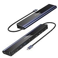EdgeDock 1 USB C Laptop Docking Station, 12-in-1 85W PD Dock, Dual 4K HDMI Monitor Thunderbolt 3/4 Hub for Dell, HP, Lenovo, ASUS,Surface, etc, USB 3.0, SD/TF, Ethernet