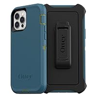 OtterBox iPhone 12 & iPhone 12 Pro Defender Series Case - TEAL ME ABOUT IT (GUACAMOLE/CORSAIR), rugged & durable, with port protection, includes holster clip kickstand