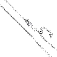CHOOSE YOUR CLASP Sterling Silver 1.1mm Box Chain Necklace