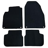 Floor Mats Compatible with 2003-2011 Saab 9-3, Factory Fitment Floor Mats Carpet Front & Rear Black 4PC Nylon by IKON MOTORSPORTS, 2004 2005 2006 2007 2008 2009 2010