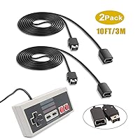 Extension Cable for SNES/NES and Wii Controller, 3M/10ft(2 Pack) Extension Cord with Mini NES Classic Controller, Compatible for Super SNES Classic, NES Classic, Wii, Wii U and More