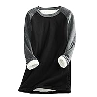 Workout Sweaters for Women Warm Crewneck Long Sleeve Shirt Oversize Walking Sweatshirt for Women