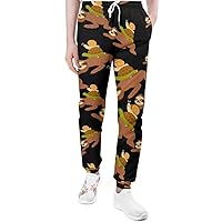Slow Turtle and Snail Riding Sloth Men's Jogger Sweatpants with Pockets Athletic Lounge Pants for Workout Running