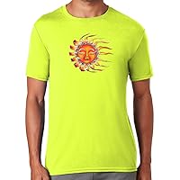 Men's Moisture-Wicking Sleeping Sun Yoga Tee Shirt