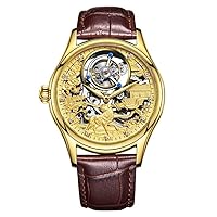 Aesop Men's Mechanical Wrist Watch with Hand Winding and Leather Strap