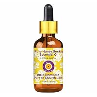 Deve Herbes Pure Honey Suckle Essential Oil (Lonicera Japonica) with Glass Dropper Steam Distilled 10ml(0.33oz)