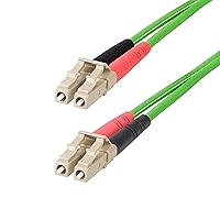 StarTech.com 25m (82ft) LC to LC (UPC) OM5 Multimode Fiber Cable, 50/125µm Duplex LOMMF Zipcord, VCSEL, 40G/100G, Bend Insensitive, Low Insertion Loss, LSZH Fiber Patch Cord (LCLCL-25M-OM5-FIBER)
