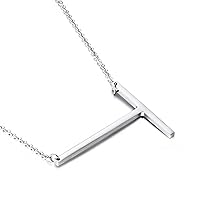 𝐁𝐢𝐠 𝐋𝐞𝐭𝐭𝐞𝐫 𝐍𝐞𝐜𝐤𝐥𝐚𝐜𝐞 Stainless Steel Initial Pendant Best Friends Jewelry for Girls 𝐖𝐨𝐦𝐞𝐧 Her Wedding Birthday Christmas Gifts