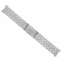 Ewatchparts WATCH BAND STAINLESS STEEL COMPATIBLE WITH OMEGA SEAMASTER BRUSH FINISH BRACELET 20MM HEAVY