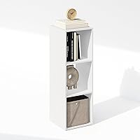 Furinno Pelli Cubic Storage Cabinet, Bookcase, Bookshelf, 3-Cube, White