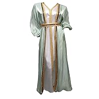 Soft Silk Satin Maxi Dress Fro Women Lantern Sleeve Sexy V-Neck Long Dress Belt and Cardigan 3pcs Set