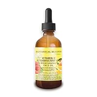 VITAMIN C STRAWBERRY Oil. Moisturizing Face Oil. Anti-aging, regenerating and nourishing. 20% Vitamin C and 100% Pure Strawberry Seed Oil 0.5 Fl. Oz - 15 ml. by Botanical Beauty.