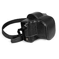 MegaGear MG2010 Ever Ready Genuine Leather Camera Case Compatible with Nikon Z fc (16-50mm)-(Black)