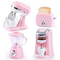 Kids Toy Kitchen Sets, Play Kitchen Accessories for Kids Ages 4-8 3-5, Kitchen Appliance Toys, Blender, Coffee Maker Machine, Mixer, Toaster, Pretend Play Toys for 4 Year Old Girls Toddlers 3-5