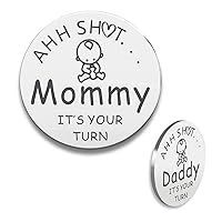 Pregnancy New Pregnant Mom Gifts for First Time Mommy Daddy After Birth Gifts Metal Decision Making Coin New Parents Best Baby Shower New Baby Pregnancy Gifts