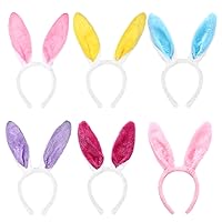 Easter Bunny Ears Headband Baby Kids Plush for Girls Women Crafts Rabbit Ear Fabric Toddler Birthday Gift Party Favor