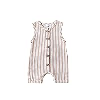 Infant Boys Girls Sleeveless Striped Prints Pullover Romper Newborn Jumpsuit Clothes Romper for Baby Girls