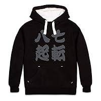 Japanese Calligraphy Hoodie Womens Mens Printed Hooded Top Sweatshirt Jumper
