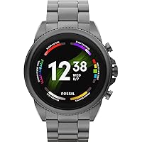 Fossil Men's GEN 6 Touchscreen Smartwatch with Speaker, Heart Rate, NFC, and Smartphone Notifications, Grey, Bracelet