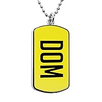 Dom Dog Tag Pendant Pride Necklace Funny gay pride gifts dogtag lgbt message pendant dominant gay accessories