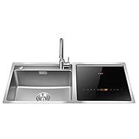 FOTILE Stainless Steel Kitchen In-Sink Dishwasher Combination, Heavy Gauge Bowl Dish Sanitizing, Energy-saving, and Powerful Cleaning Countertop Dishwasher (SD2F-P3)