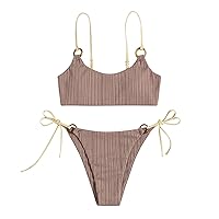 Fashion Women's Sexy Solid Color Top Strapless Backless Beachwear Split Bikini Swimsuit Womens Swimming Shorts
