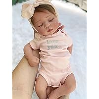 Reborn Baby Dolls Sleeping Girl - 19 Inches Cloth Body Realistic Newborn Baby Doll That Look Real for Kids Age 3+