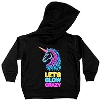Let's Glow Crazy Toddler Hoodie - Unicorn Lovers Presents - Magical Unicorn Presents