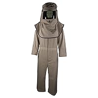 Company CAT40 Series Arc Flash Hood and Coverall Suit Kit, Size 3X-Large, Khaki